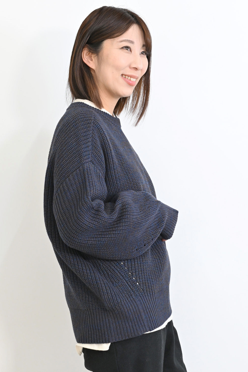 2020AW 極美品 IENA イエナ ダブルモッサコート 38 女優襟 青系